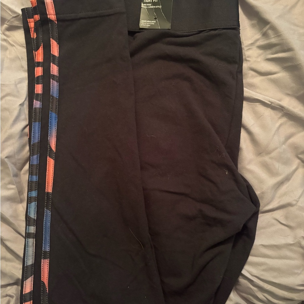 Adidas women’s Leggings with Colorful Side Stripe